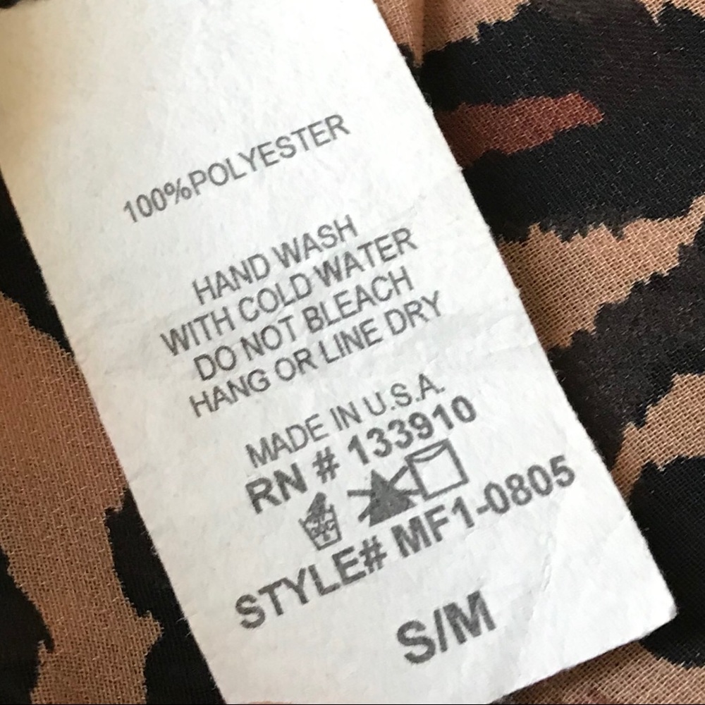 Show Me Your Mumu Sheer Animal Tiered Tank Top Shirt Ruffle Size Small Medium - Picture 8 of 8